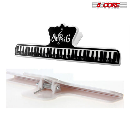 5Core Music Sheet Page Holder Clip Black Durable Plastic Music Score Fixed Clips - Renee Lane Company
