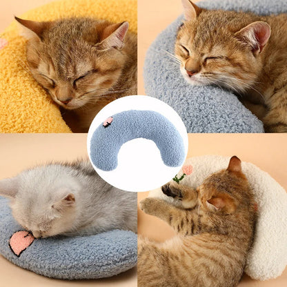 Little Pillow For Cats Fashion Neck Protector Deep Sleep Puppy U-Shaped Pillow Pets Pillow Kitten Headrest Dog Sleeping Pillow Pet Products - Renee Lane Company