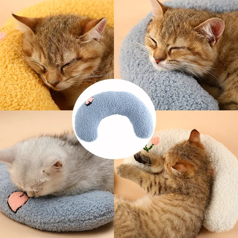 Little Pillow For Cats Fashion Neck Protector Deep Sleep Puppy U-Shaped Pillow Pets Pillow Kitten Headrest Dog Sleeping Pillow Pet Products - Renee Lane Company