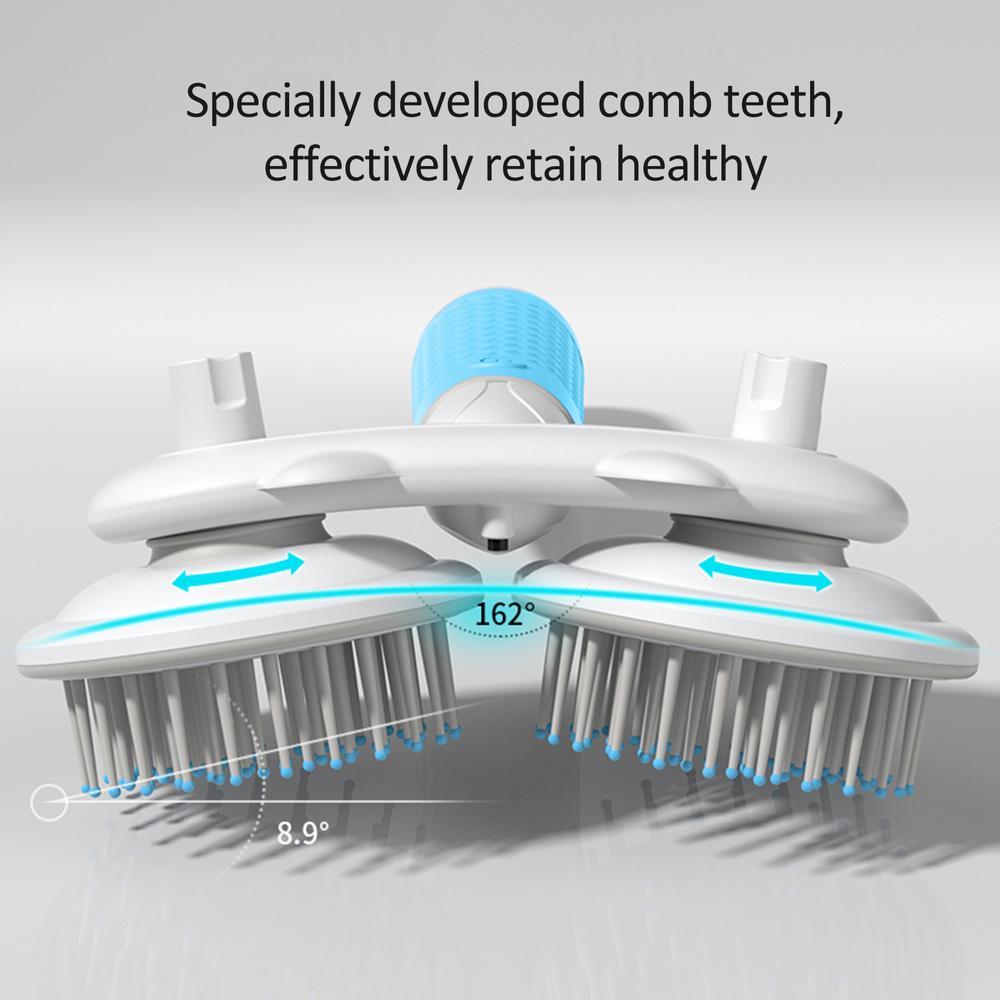 Pet Cat Brush Dog Slicker Brush Double-headed Negative Ion One-button Self Cleaning Dog Cat Hair Removal Pets Products - Renee Lane Company