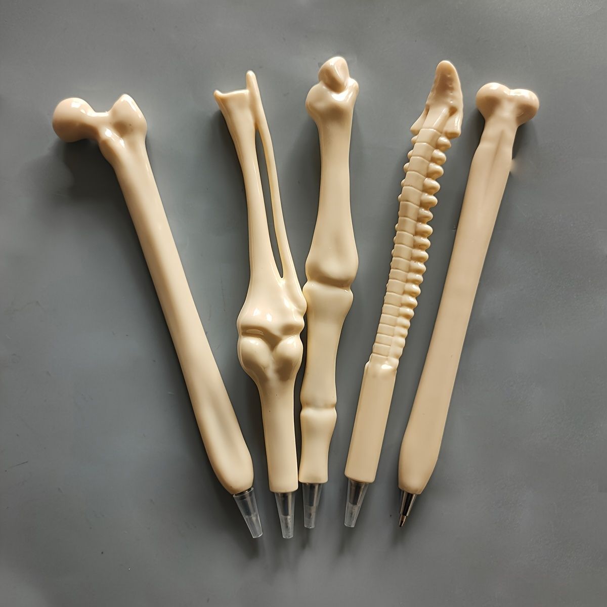5pcs Creative Novelty Bone Shape Ballpoint Pens Finger Pen Nurse Doctor Pen Stationery Gift Crazy School Student Gift - Renee Lane Company