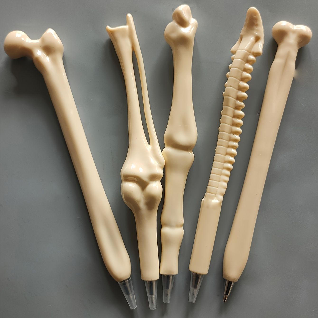 5pcs Creative Novelty Bone Shape Ballpoint Pens Finger Pen Nurse Doctor Pen Stationery Gift Crazy School Student Gift - Renee Lane Company