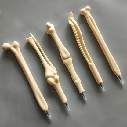 5pcs Creative Novelty Bone Shape Ballpoint Pens Finger Pen Nurse Doctor Pen Stationery Gift Crazy School Student Gift - Renee Lane Company