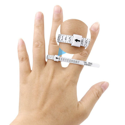 5pcs Ring Size Ruler Ring Measurement Tool Hand Ring Ring Size Measurement Ring Gauge Finger Gauge Real Tester - Renee Lane Company