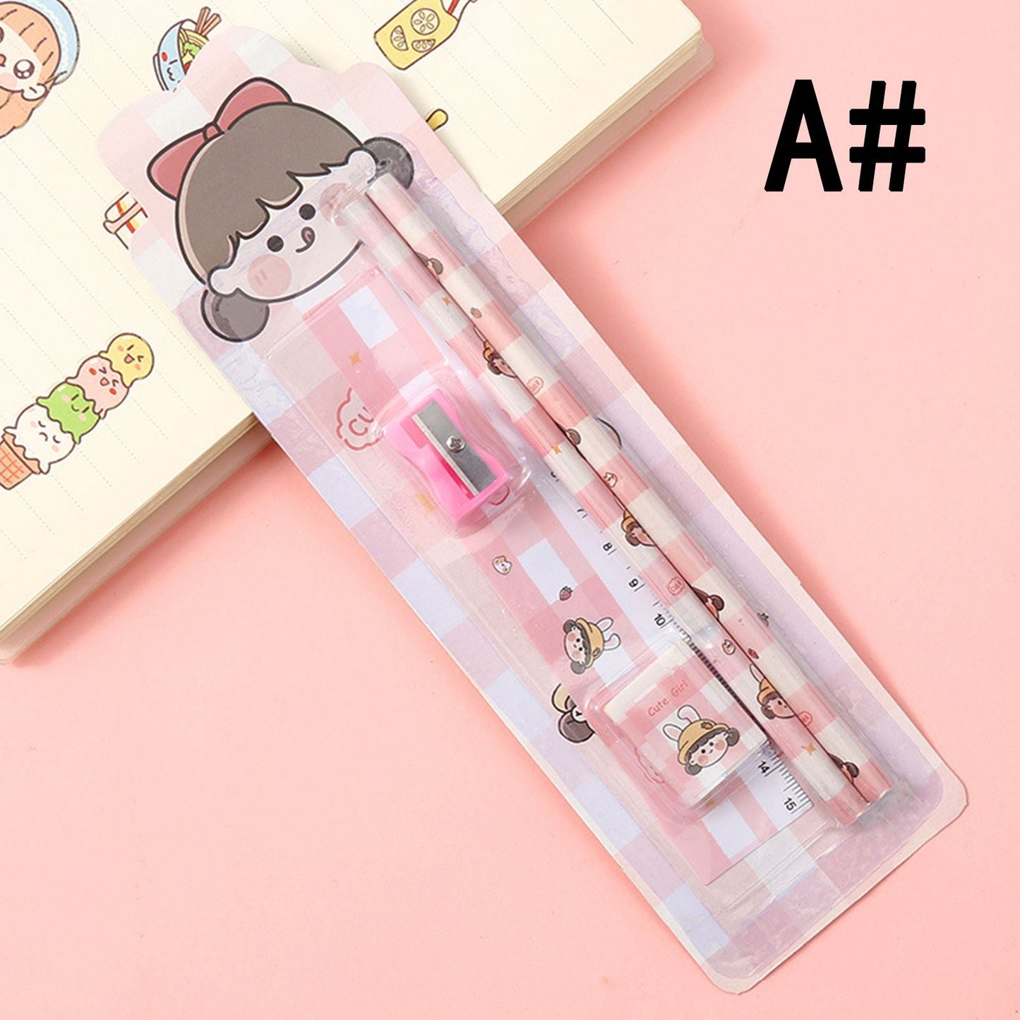 5pcs/Set Cartoon Pencil Set Pencil Funny Writing Tool For Office School - Renee Lane Company