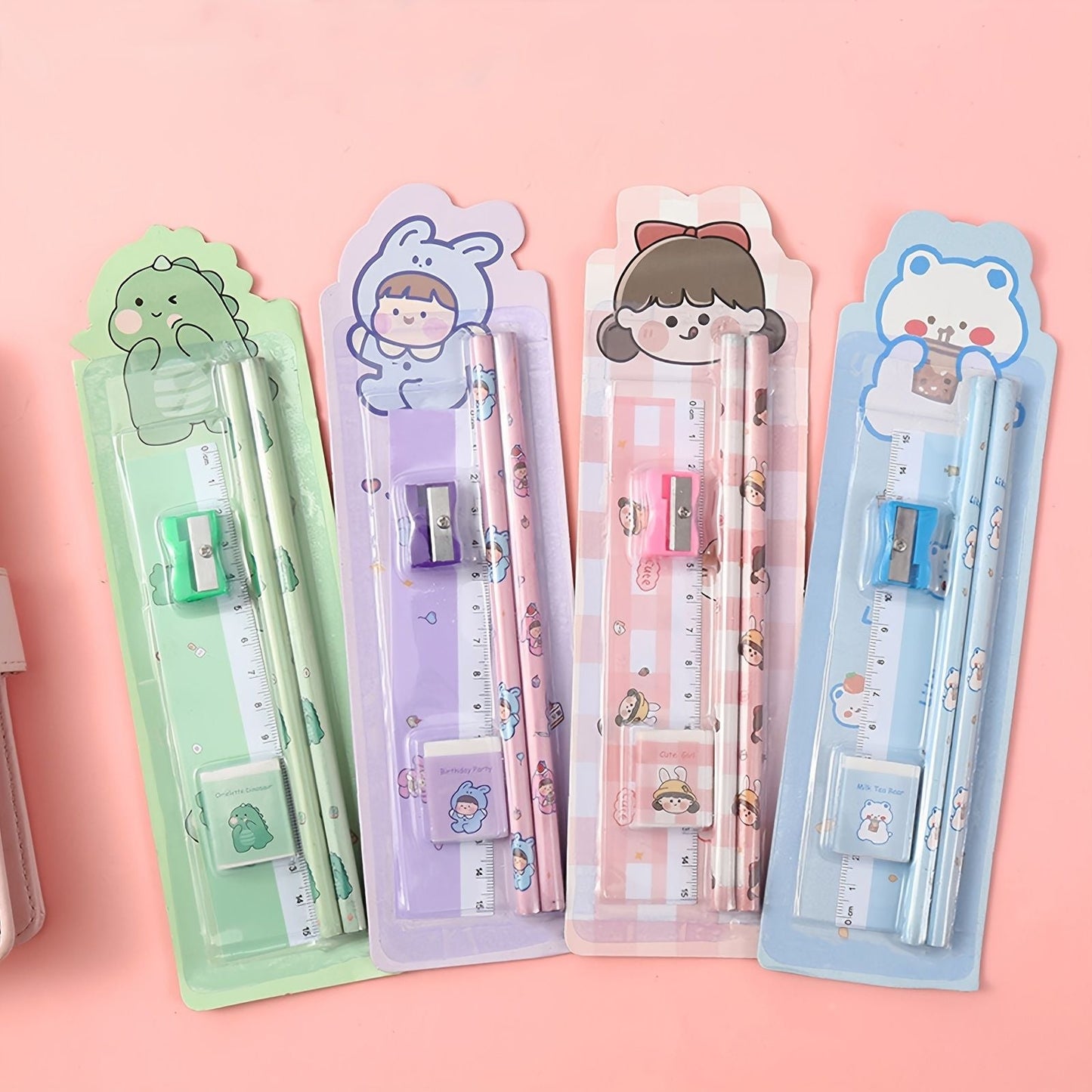 5pcs/Set Cartoon Pencil Set Pencil Funny Writing Tool For Office School - Renee Lane Company