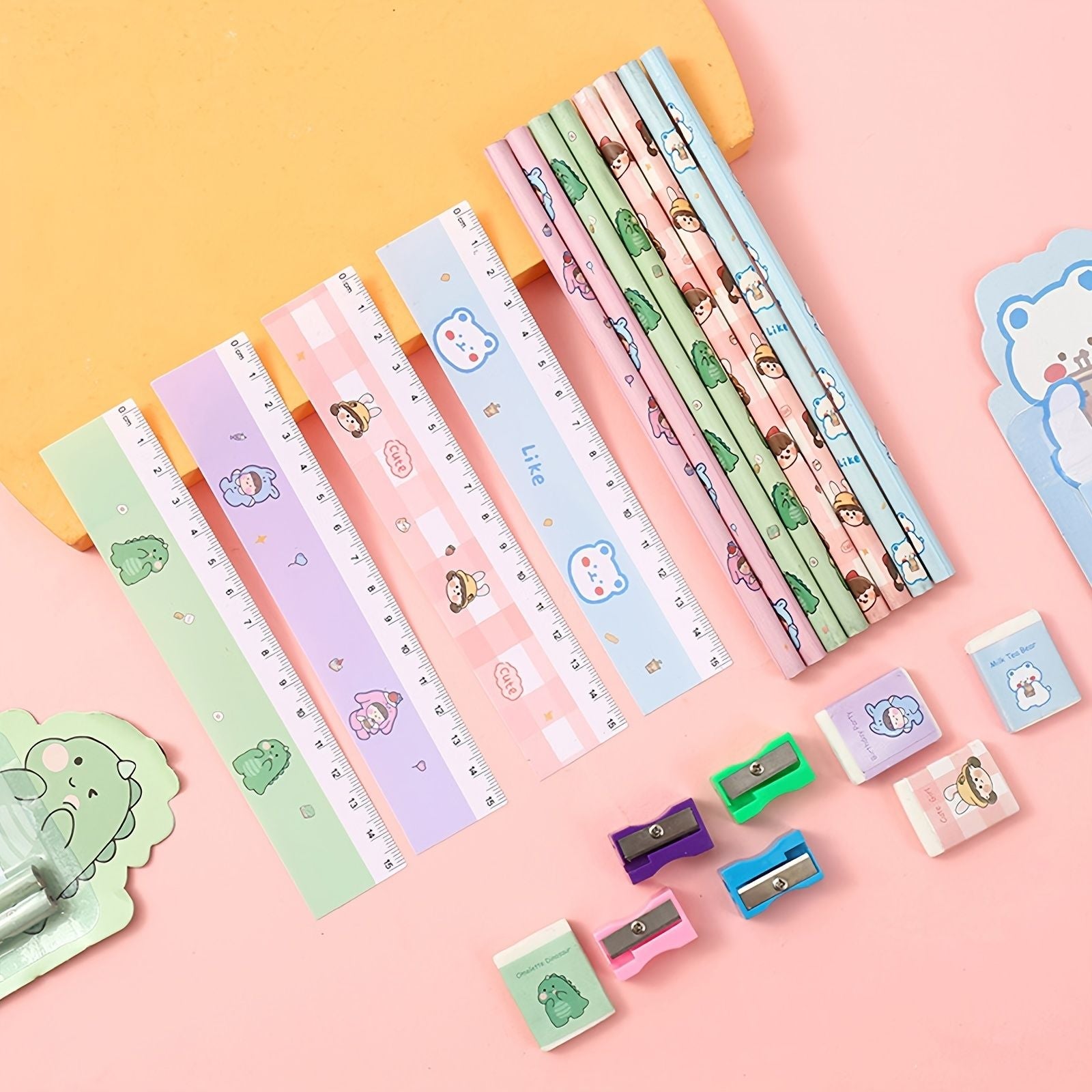 5pcs/Set Cartoon Pencil Set Pencil Funny Writing Tool For Office School - Renee Lane Company