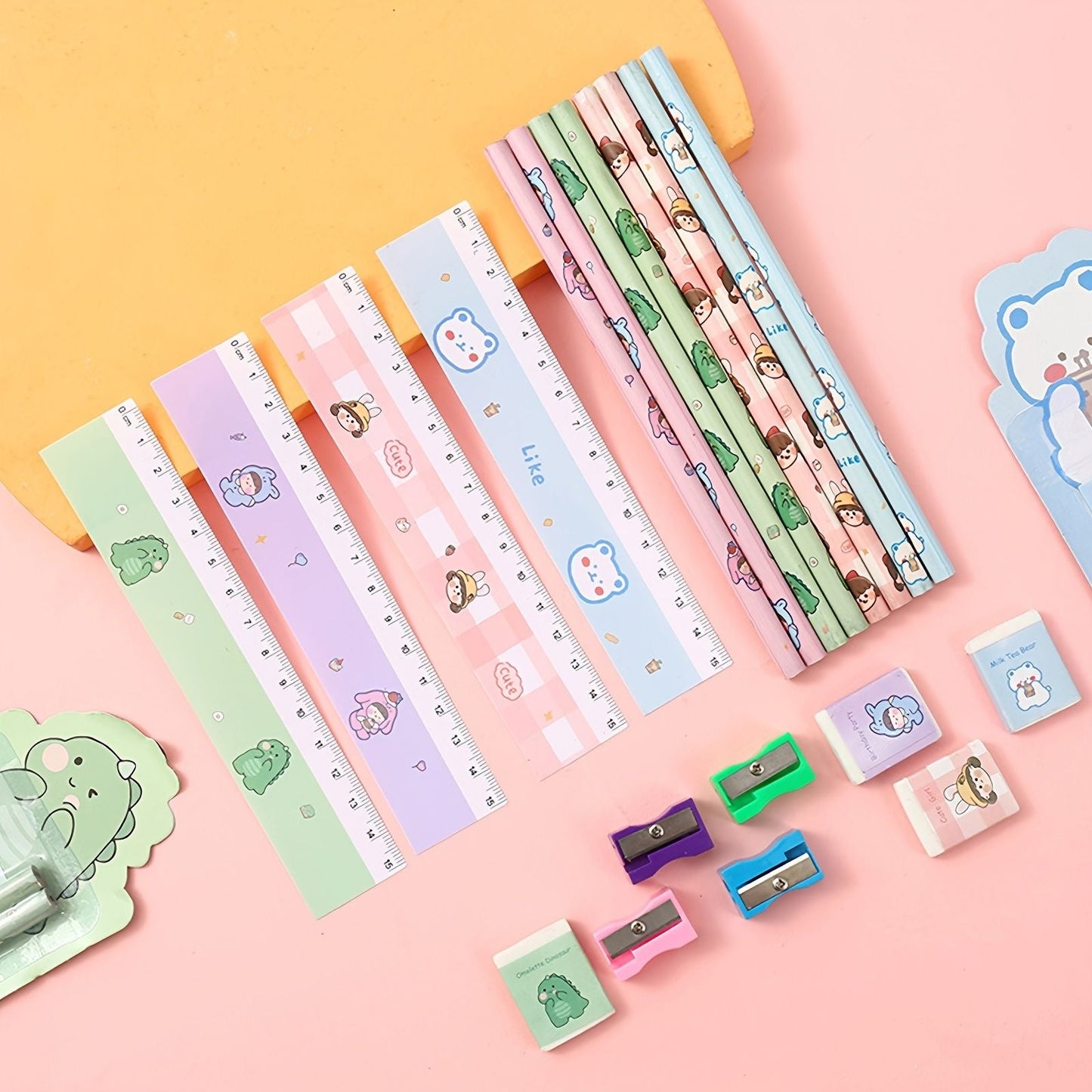 5pcs/Set Cartoon Pencil Set Pencil Funny Writing Tool For Office School - Renee Lane Company