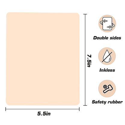 5pcs Soft Silicone Pads for Tattoo and Microblading Practice - Double Permanent Makeup Fake Tattoo Beginner Practice Accessories - Renee Lane Company