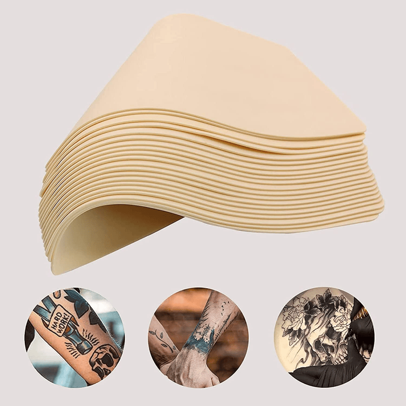 5pcs Soft Silicone Pads for Tattoo and Microblading Practice - Double Permanent Makeup Fake Tattoo Beginner Practice Accessories - Renee Lane Company