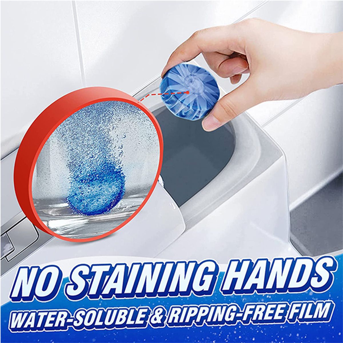6/24 12/48 Packs Toilet Bowl Cleaner,Toilet Cleaner With Deodorizing Fragrance,Multi-Function Automatic Toilet Cleaner,Toilet Deodorant,Yellow stain And Odor Removal, Deep Cleaning Toilet Tablets - Renee Lane Company