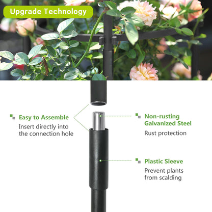 6.2ft Garden Obelisk Trellis; Lightweight Rustproof Plastic Coated Metal Tall Tower Trellis Stand - Renee Lane Company