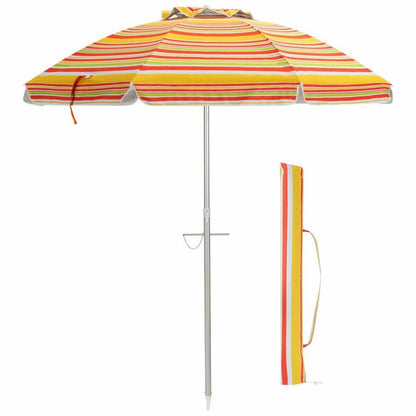 6.5 Feet Beach Umbrella with Carry Bag without Weight Base - Renee Lane Company