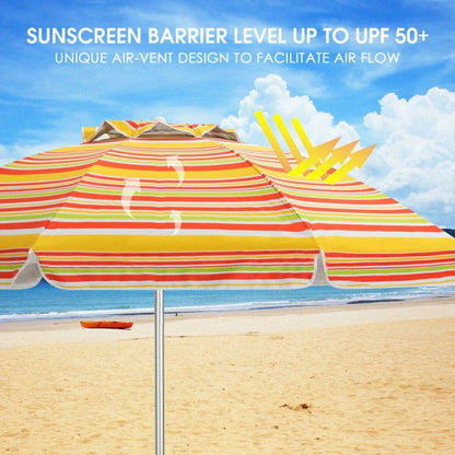 6.5 Feet Beach Umbrella with Carry Bag without Weight Base - Renee Lane Company
