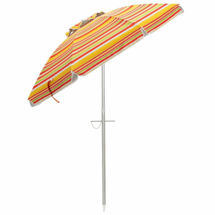 6.5 Feet Beach Umbrella with Carry Bag without Weight Base - Renee Lane Company