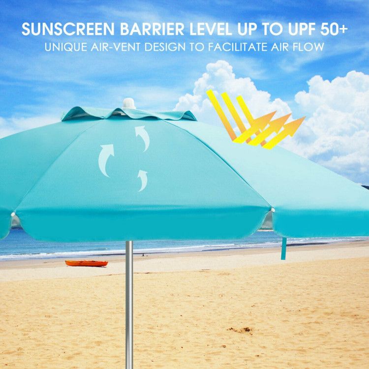 6.5 Feet Beach Umbrella with Carry Bag without Weight Base - Renee Lane Company