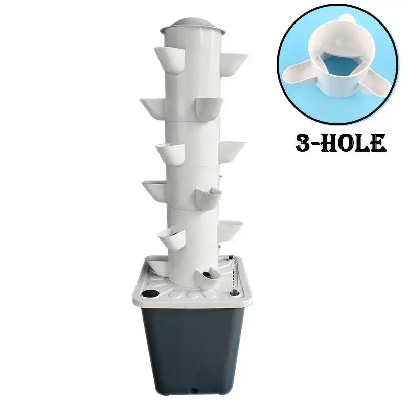 6 Layers 18 Plants Sites NFT Hydroponics Growing System Vertical Tower Gardern Greenhouse Kit for Leaf Vegetables - Renee Lane Company