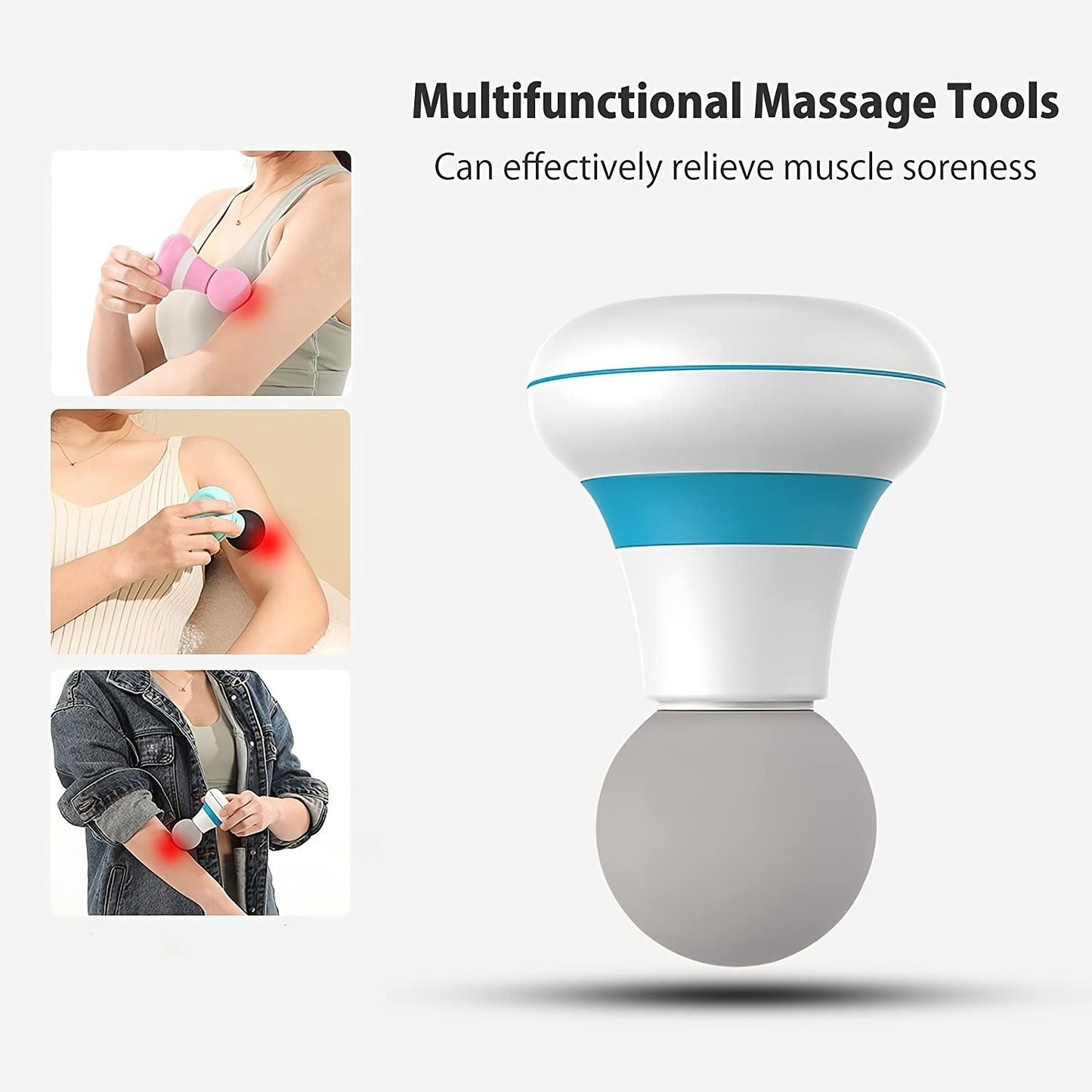6-Mode Handheld Massager Wand for Neck, Shoulder, Back, and Body Massage - Powerful and Portable Electric Massager for Men and Women - Renee Lane Company