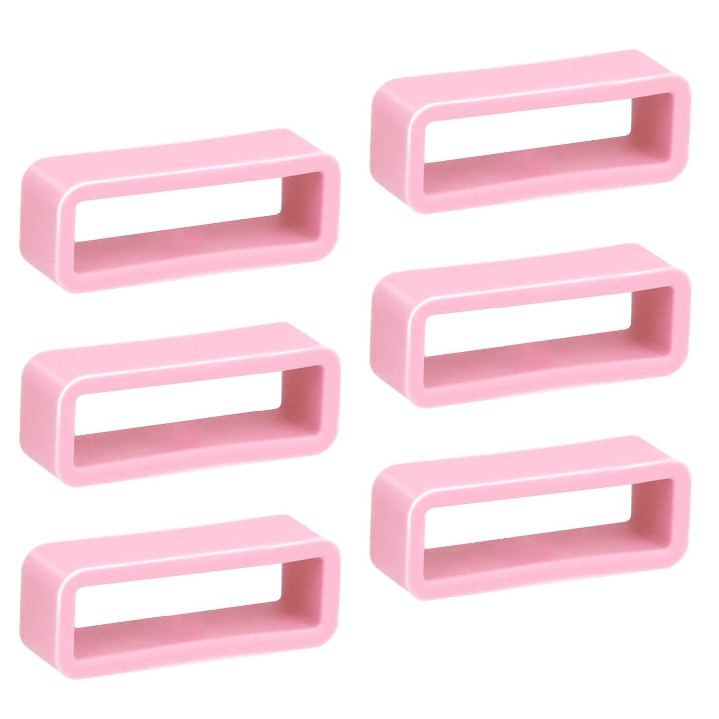 6 PCS Silicone Watch Band Loops 18mm Watch Strap Holder Watch Strap Loops Fastener Rings Light Pink Watch Band Keepers Replacement Watch Band Strap Loops for Smart Sport Watch Band Holder - Renee Lane Company