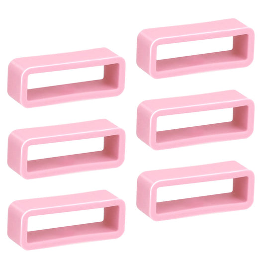 6 PCS Silicone Watch Band Loops 18mm Watch Strap Holder Watch Strap Loops Fastener Rings Light Pink Watch Band Keepers Replacement Watch Band Strap Loops for Smart Sport Watch Band Holder - Renee Lane Company