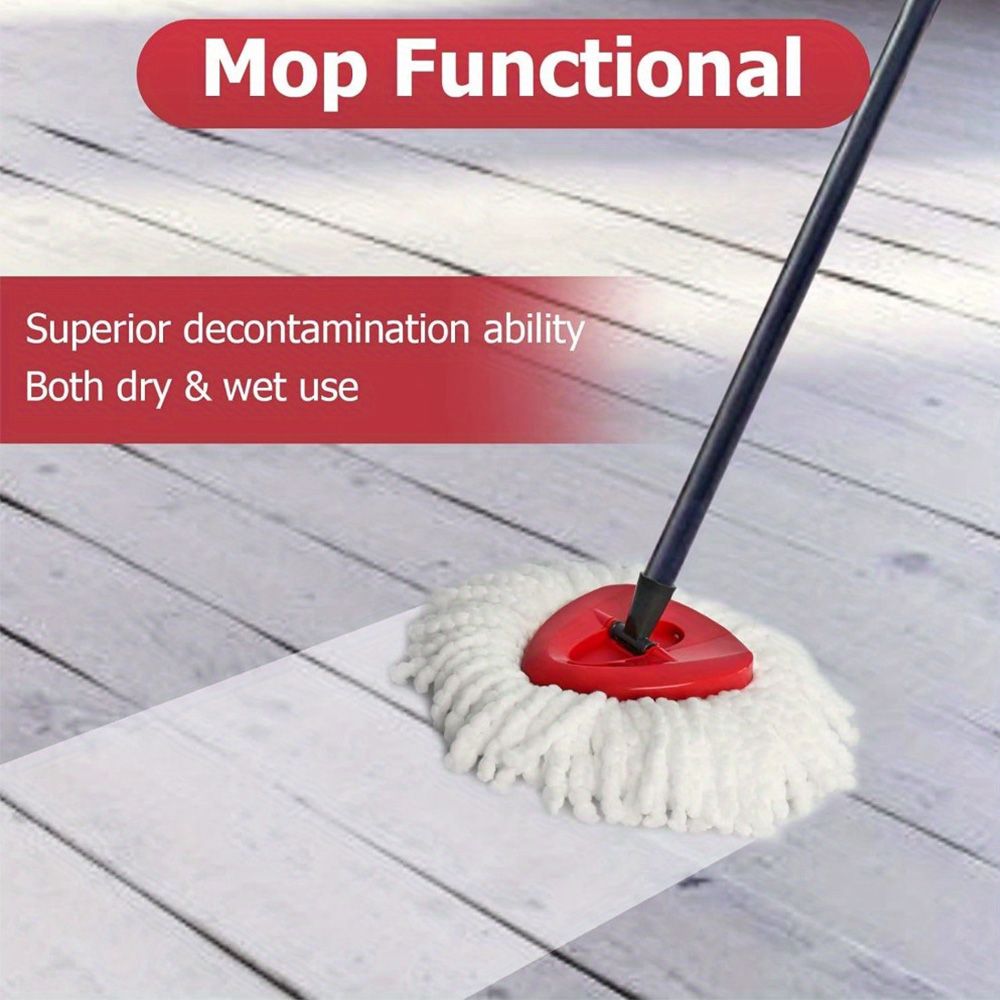 6 Pack O Cedar Spin Mop Replacement Mop HeSpin Mopd, Spin Mop Replacement Microfiber Mop Head, 360 Degree Easy Wringing Dust Mop Head with One Base and One Handle - Renee Lane Company