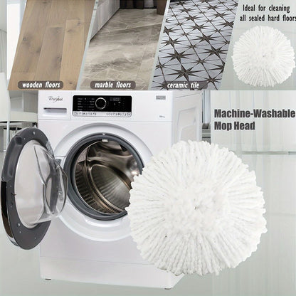6 Pack O Cedar Spin Mop Replacement Mop HeSpin Mopd, Spin Mop Replacement Microfiber Mop Head, 360 Degree Easy Wringing Dust Mop Head with One Base and One Handle - Renee Lane Company