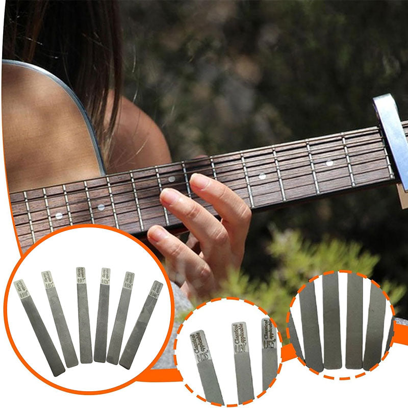 6-Piece Stainless Steel Guitar Fret Files Set,  Fret Dressing Kit for Acoustic/Electric Guitar, Luthier Repair Tools - Renee Lane Company