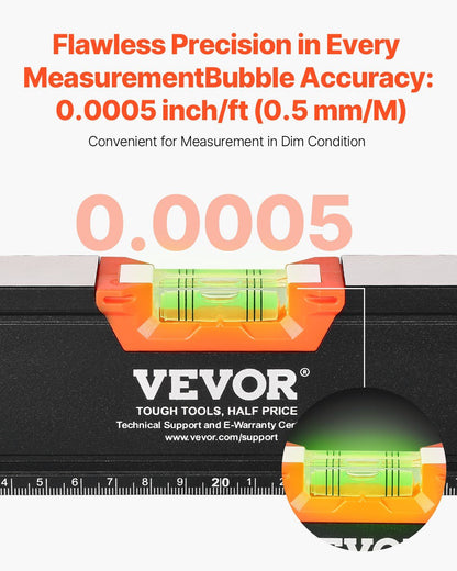 6-Piece Torpedo Level, 78/48/32/24/16/10 Inch All Magnetic Levels Set, Bubble Vials Ruler for 45/90/180 Degree, Aluminum Alloy Magnetic Box Leveler Tool, Shock-Resistance, SAE and Metric Scale - Renee Lane Company