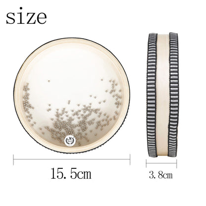 6-inch double-sided transparent wooden black edged wave drum instrument - Renee Lane Company