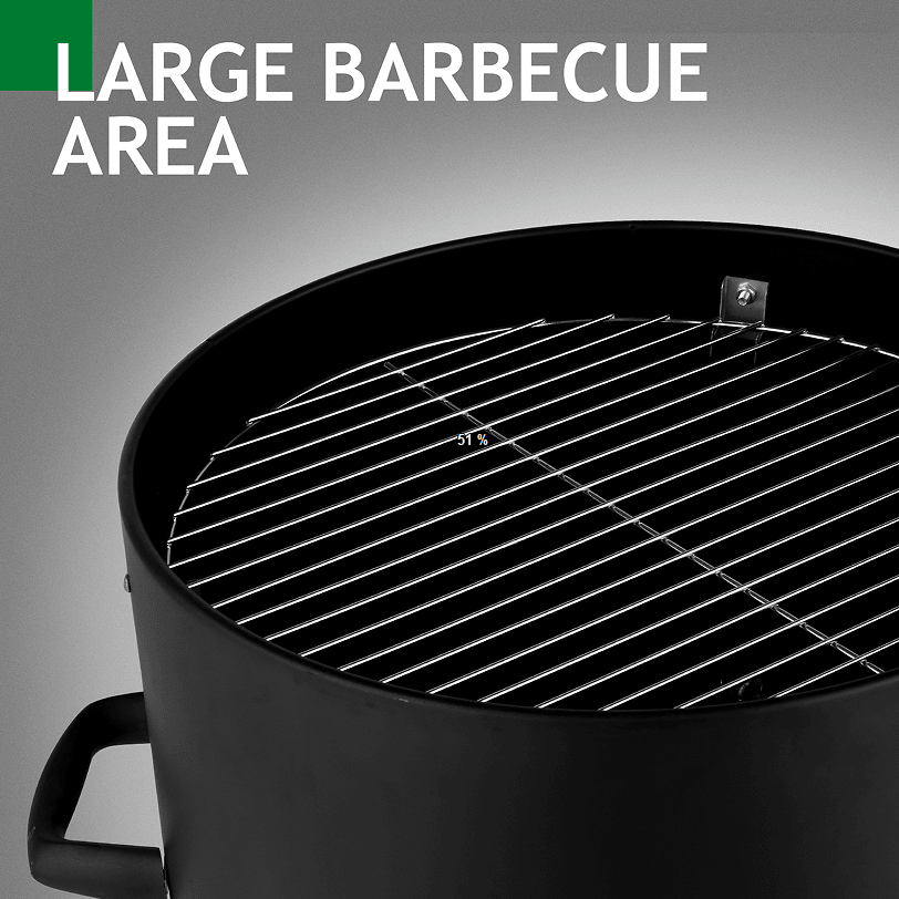 60608693 outdoor three-layer elliptical cylinder oven, temperature table control, exquisite technology, 3 in 1 iron carbon oven, portable charcoal grill, vertical steel charcoal smoke, - Renee Lane Company