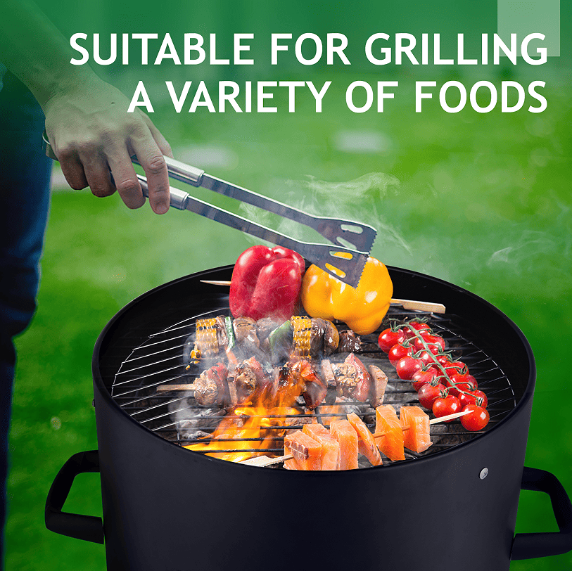 60608693 outdoor three-layer elliptical cylinder oven, temperature table control, exquisite technology, 3 in 1 iron carbon oven, portable charcoal grill, vertical steel charcoal smoke, - Renee Lane Company