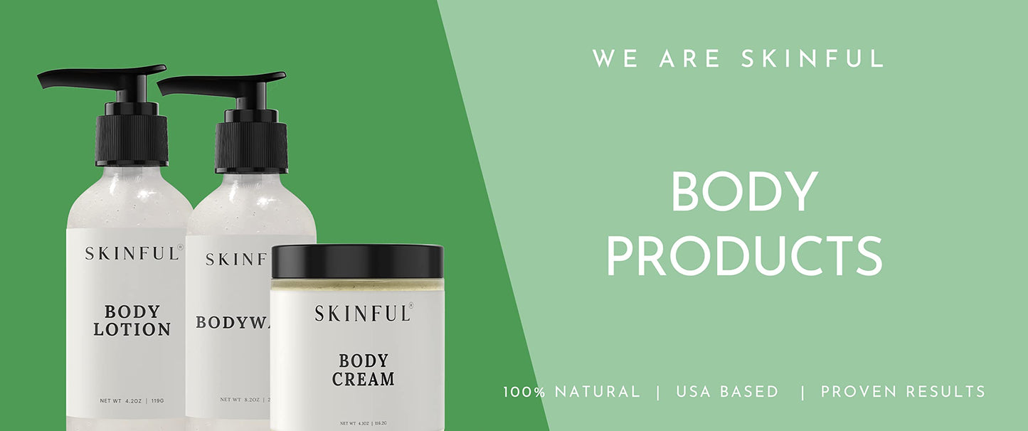Skinful Moisturizer Body Cream for Dry Skin - Ultra Intensity Body Cream with Hyaluronic Acid and Aloe Vera - 4oz