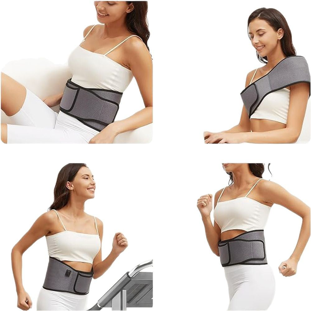 Light therapy belt worn at the waist with controller module at the side