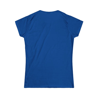 Royal blue crew-neck T-shirt with short sleeves, front view.