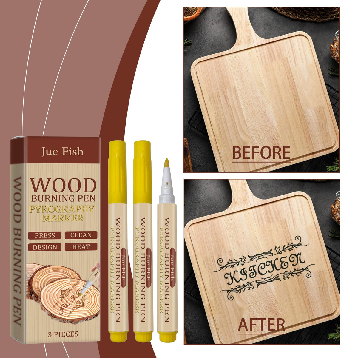 Wood Burning Pens 3pcs1box