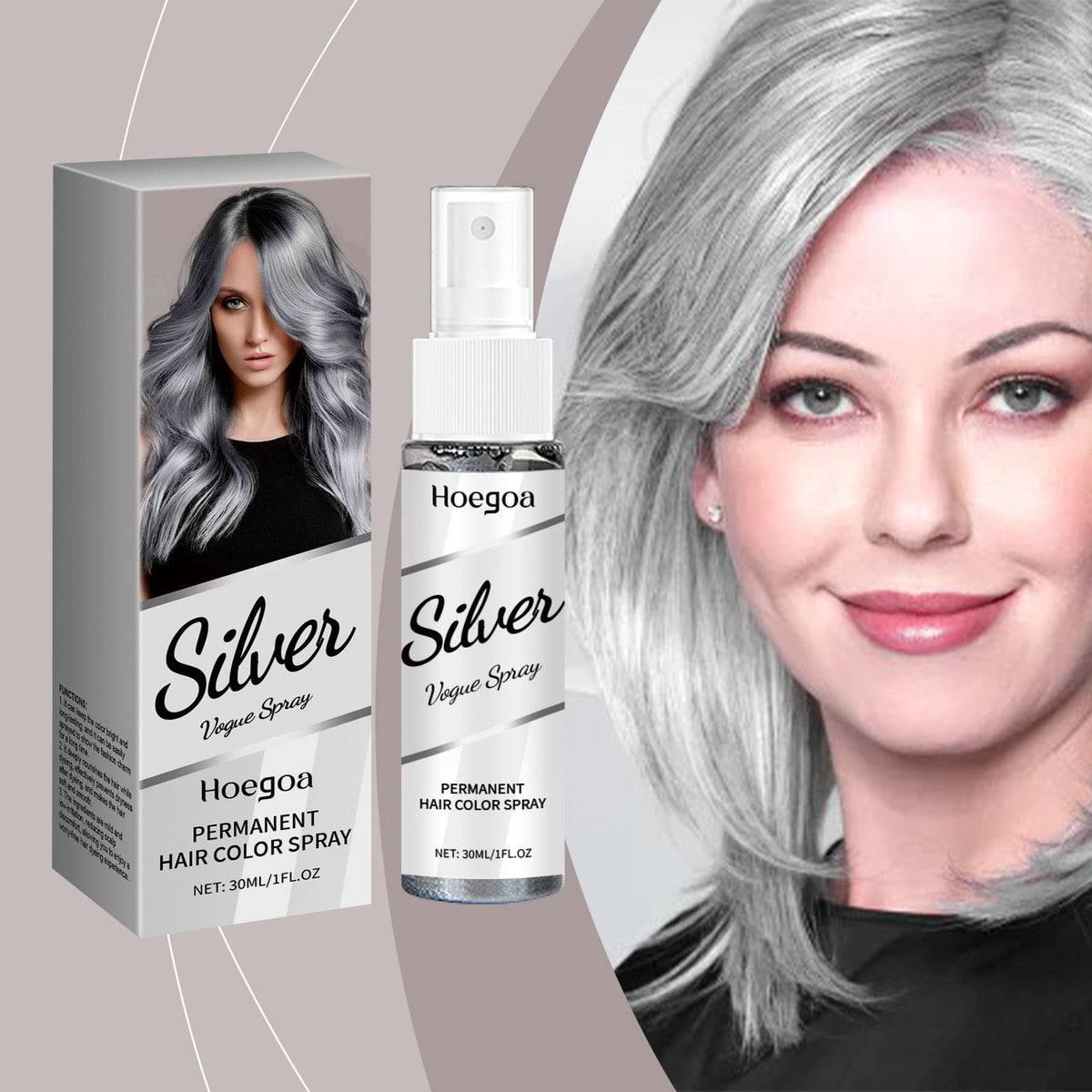 Silver Gray Hair Dye Spray 30ml