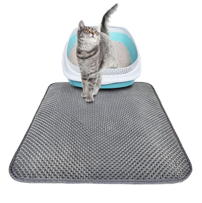 Double Layer Litter Cat Bed Pads Pet Cat Litter Mat Trapping Pets Litter Box Mat Pet Product Bed For Cats House Clean Mat - Renee Lane Company