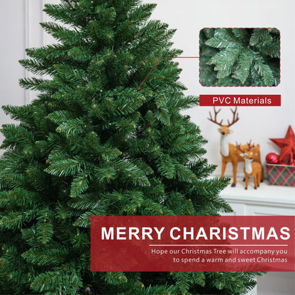 6FT Classic Christmas Tree with 1204 Branch Tips, Flame-Retardant PVC, Environmentally Friendly Artificial - Renee Lane Company