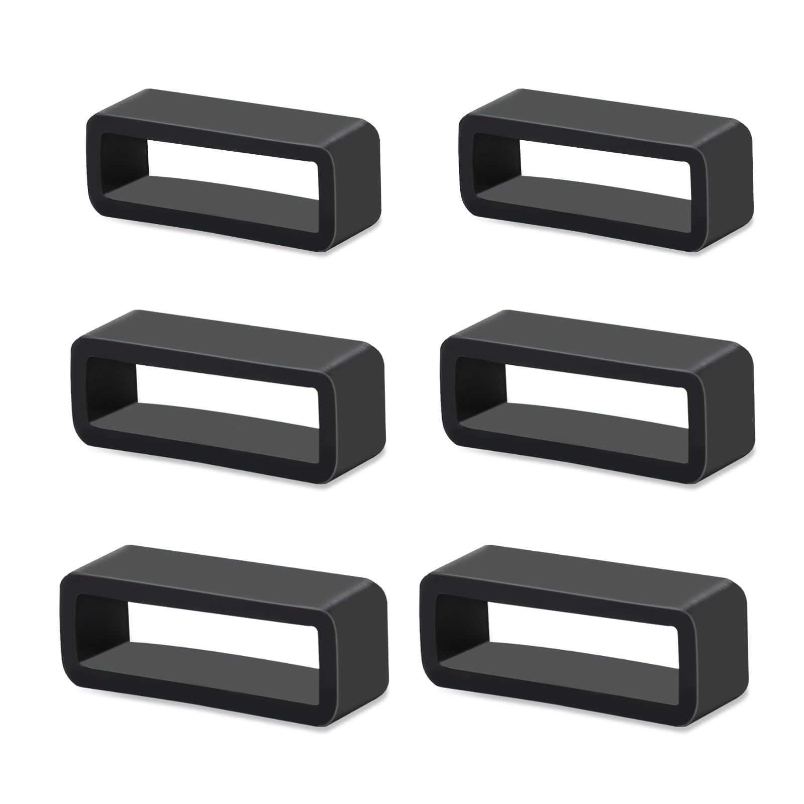 6Pcs Watch Strap Holder 18mm/20mm/22mm Watch Band Holder Rubber Watch Band Loops Replacement Silicone Watch Band Keeper Retainer Fastener Rings Security Loops for Smart Watch Band Sport Wristband - Renee Lane Company