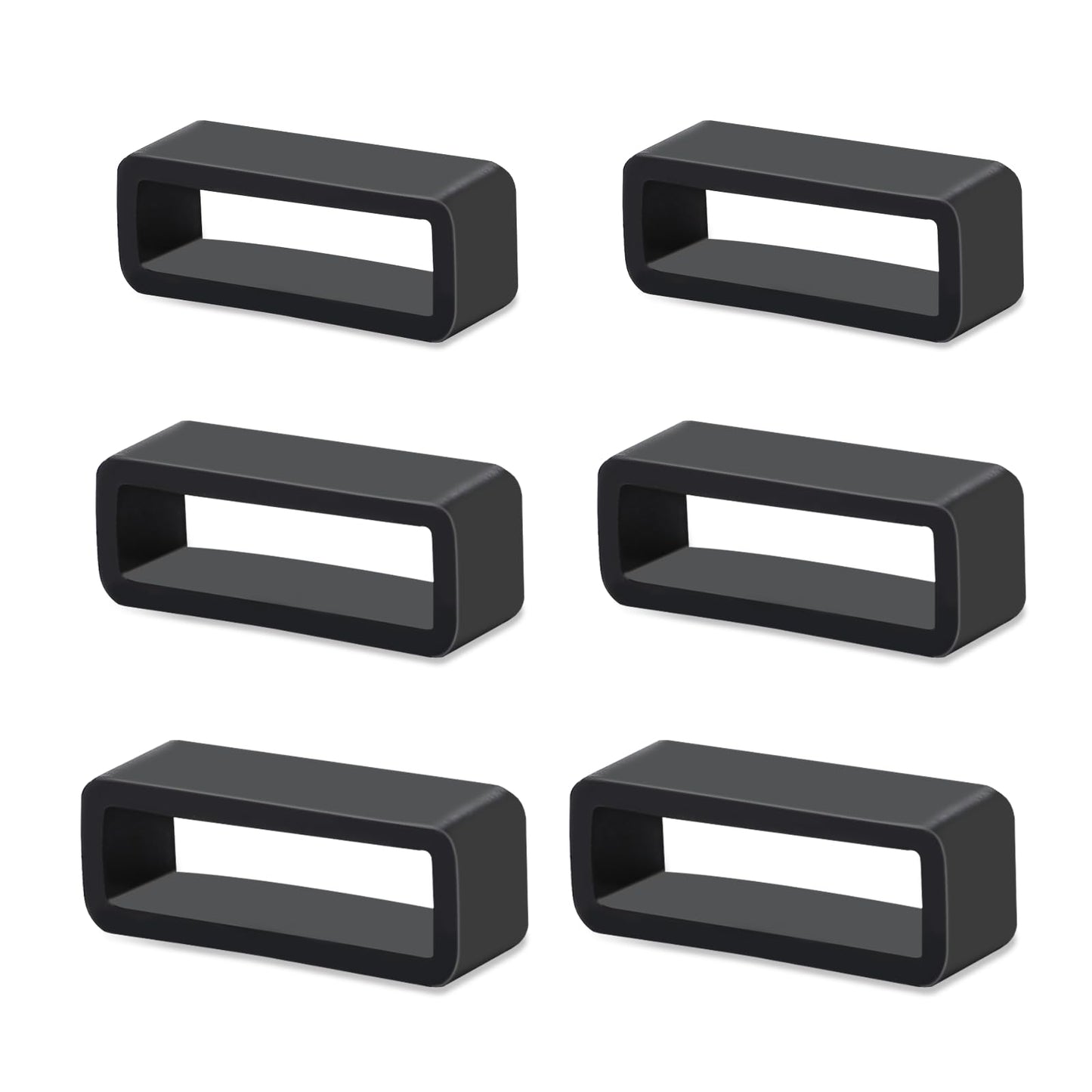 6Pcs Watch Strap Holder 18mm/20mm/22mm Watch Band Holder Rubber Watch Band Loops Replacement Silicone Watch Band Keeper Retainer Fastener Rings Security Loops for Smart Watch Band Sport Wristband - Renee Lane Company