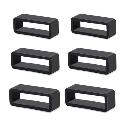 6Pcs Watch Strap Holder 18mm/20mm/22mm Watch Band Holder Rubber Watch Band Loops Replacement Silicone Watch Band Keeper Retainer Fastener Rings Security Loops for Smart Watch Band Sport Wristband - Renee Lane Company