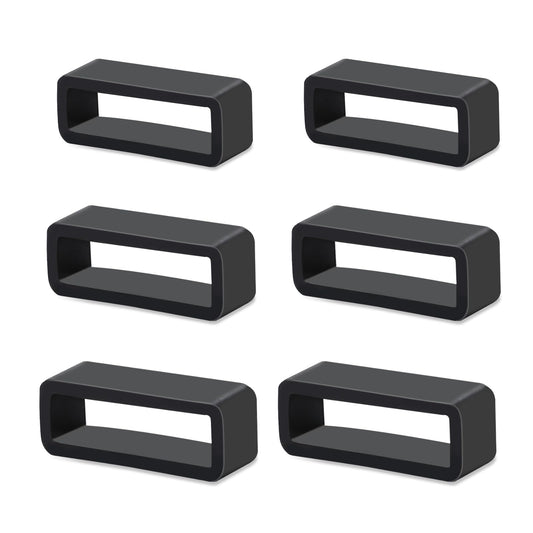 6Pcs Watch Strap Holder 18mm/20mm/22mm Watch Band Holder Rubber Watch Band Loops Replacement Silicone Watch Band Keeper Retainer Fastener Rings Security Loops for Smart Watch Band Sport Wristband - Renee Lane Company