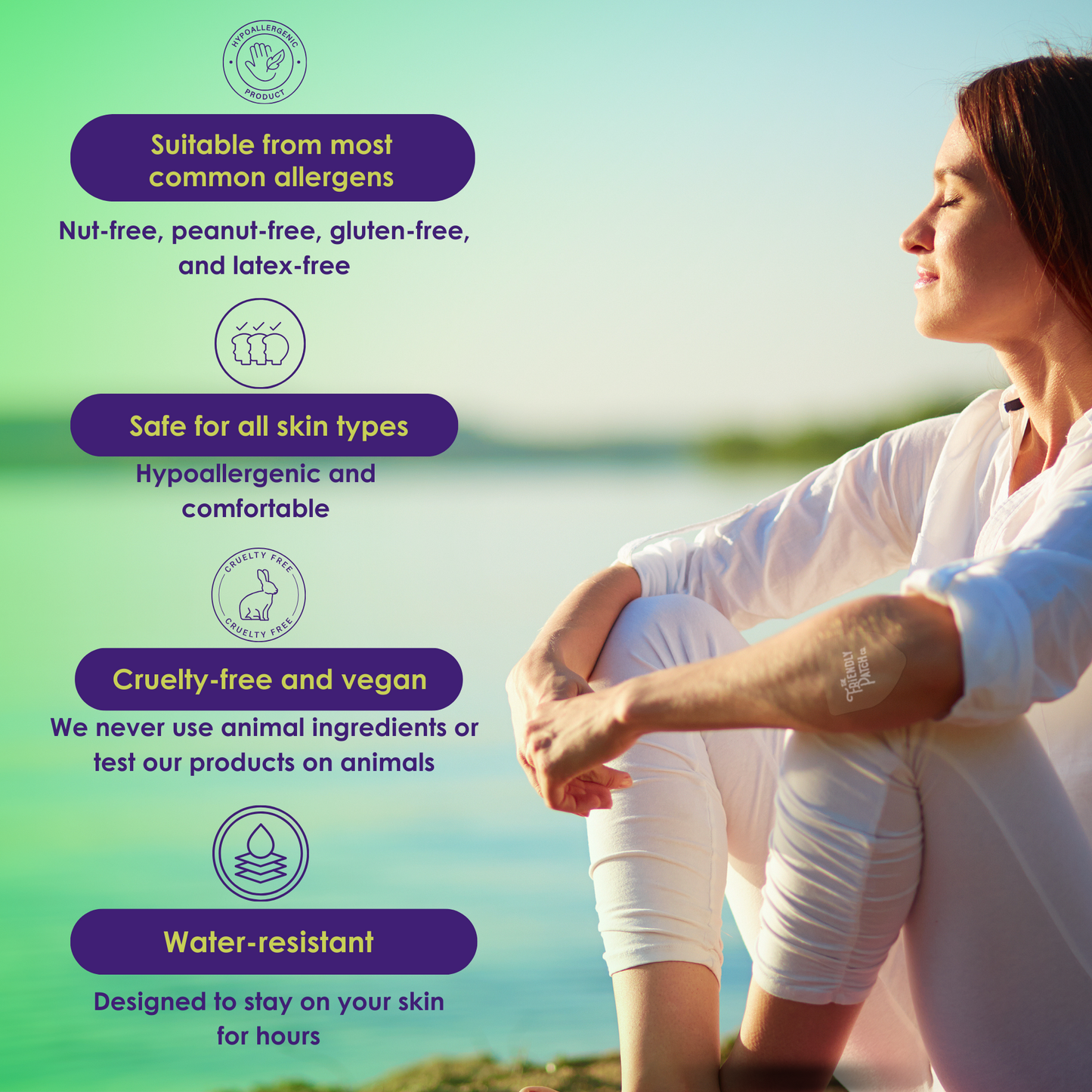 Relief Day Pain Patches: Sustained Arnica & Willow Bark Patches - 8 pack - Renee Lane Company