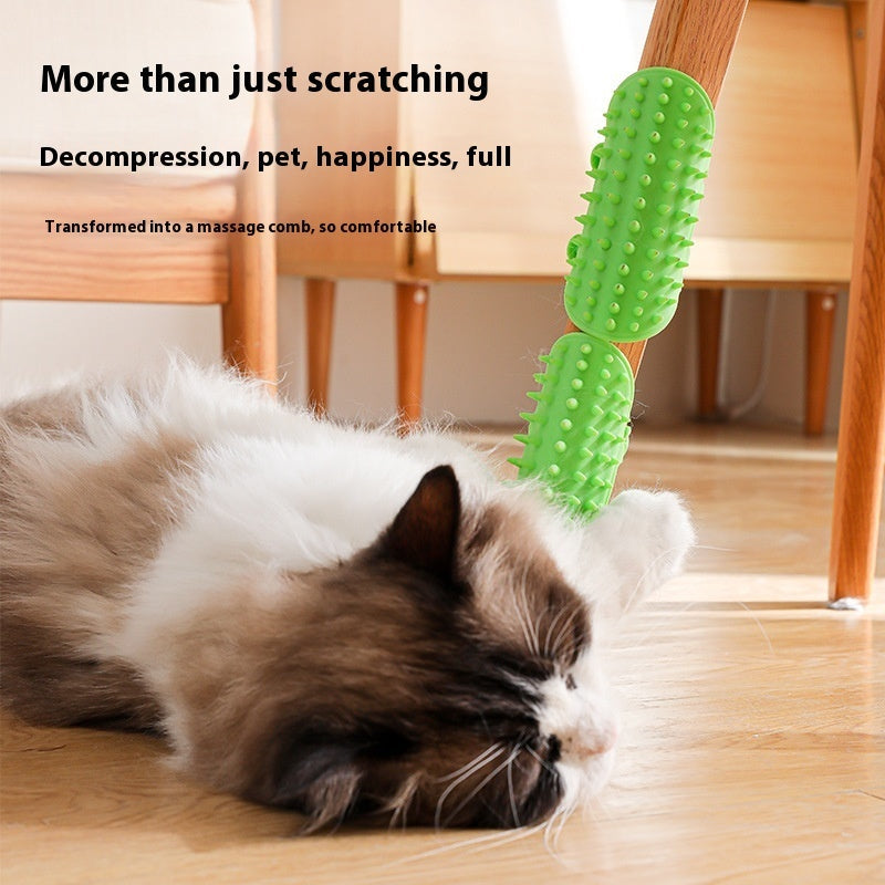 Pets Cat Hair Removal Massage Comb Cats Scratching Rubbing Brush Kitten Grooming Self Cleaning Wall Corner Cat Scratcher Combs Pet Products - Renee Lane Company