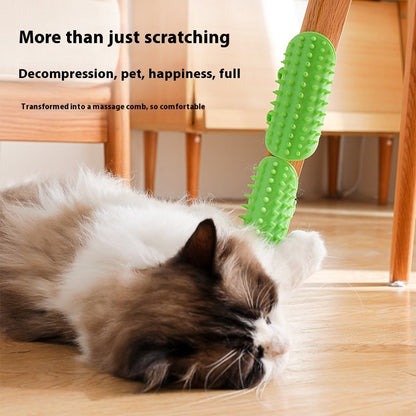 Pets Cat Hair Removal Massage Comb Cats Scratching Rubbing Brush Kitten Grooming Self Cleaning Wall Corner Cat Scratcher Combs Pet Products - Renee Lane Company