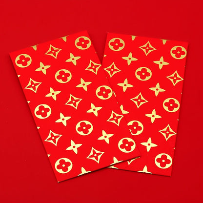 6pcs 2023 Red Envelopes - Hard Paper Bronzing Style for Chinese New Year Luck! - Renee Lane Company