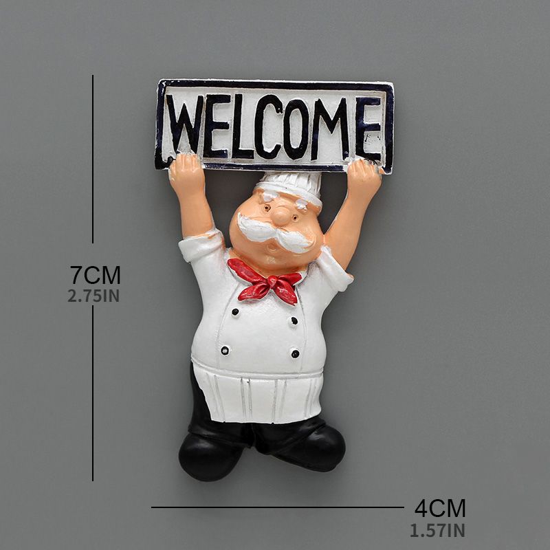 6pcs, Cute Cartoon Chef Refrigerator Magnets - 3D Magnetic Stickers for Kitchen Decoration and Home Decor - Perfect Birthday Gift - Renee Lane Company