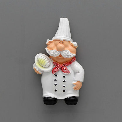 6pcs, Cute Cartoon Chef Refrigerator Magnets - 3D Magnetic Stickers for Kitchen Decoration and Home Decor - Perfect Birthday Gift - Renee Lane Company