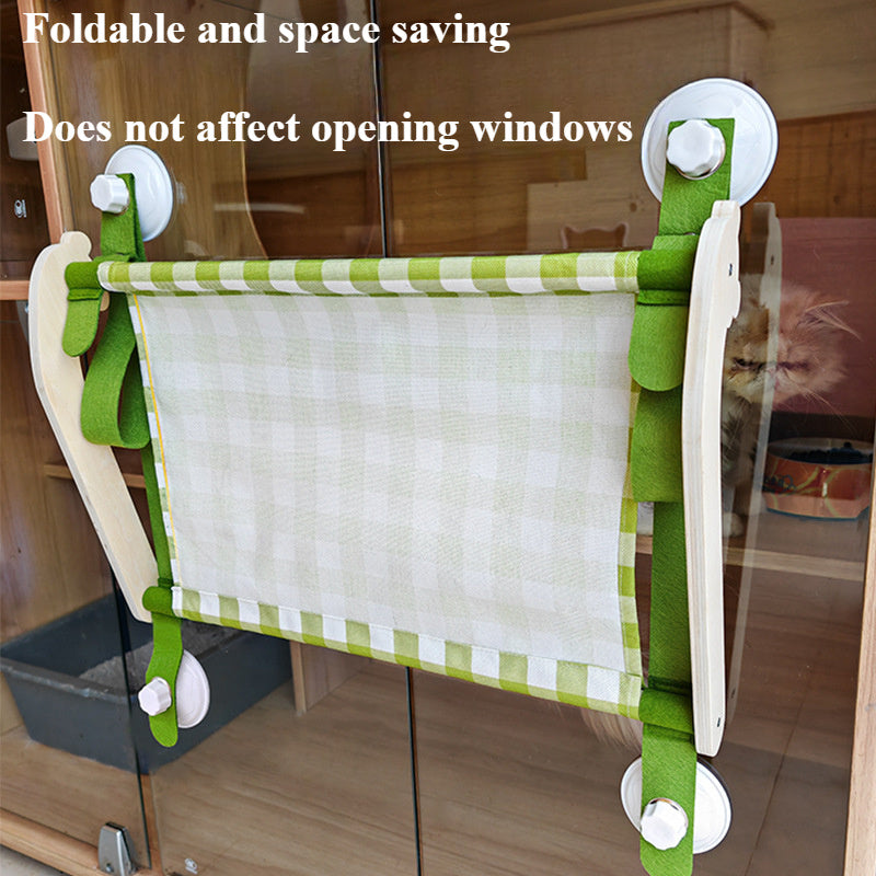Durable Wooden Cats Hammock Pet Mat Comfortable Sun Seat Cats Beds Cat Climbing Frame Pets Accessories Cat Window Hammock Mats - Renee Lane Company