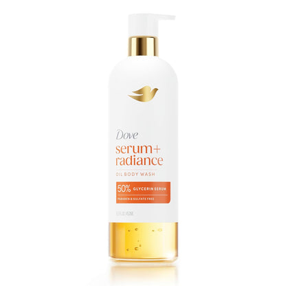 Dove Jojoba oil & Monoi Flower Oil Body Wash Serum + Radiance For Women for Hydrated & Repaired Skin 15.3 fl oz